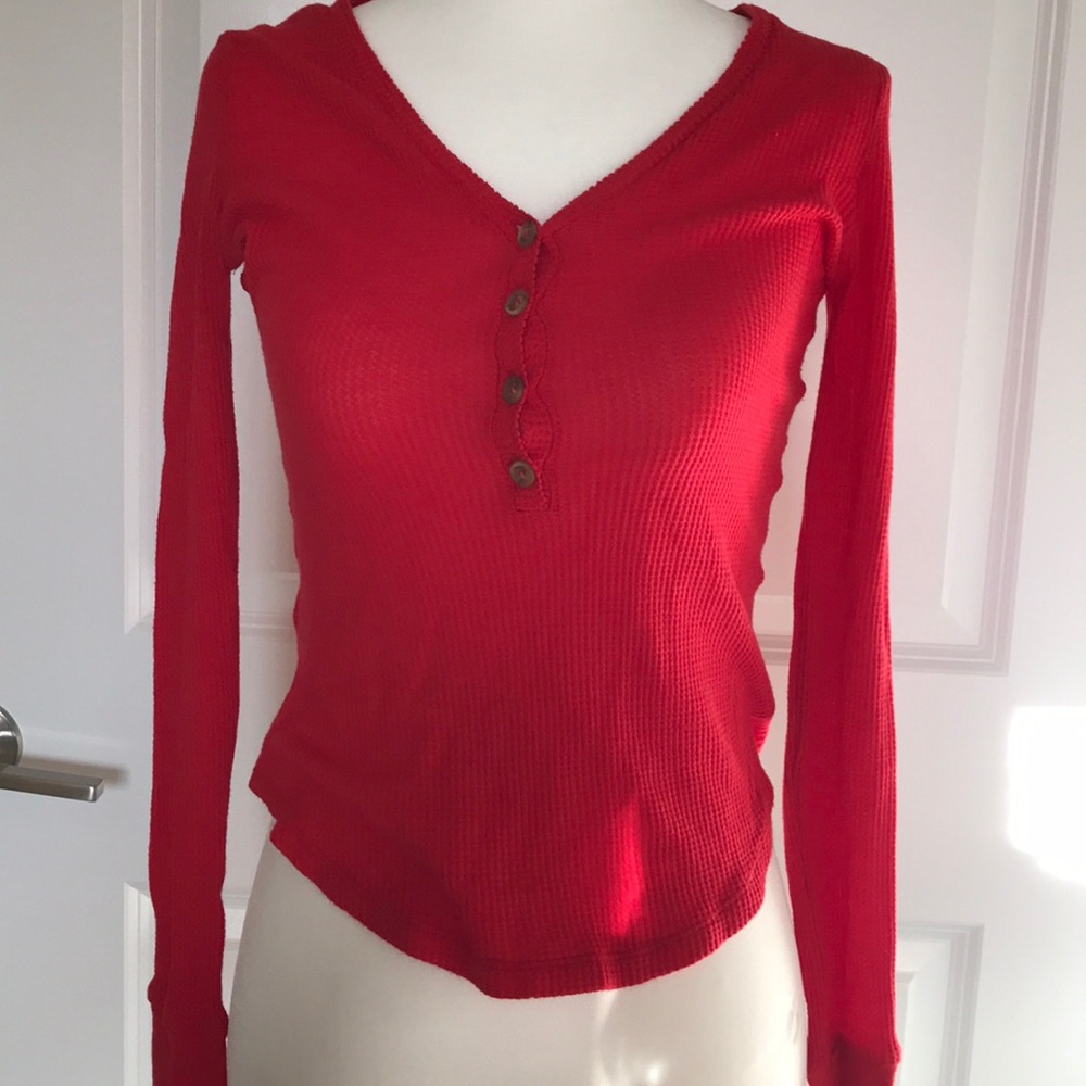 Elizabeth and James waffle knit top, XS